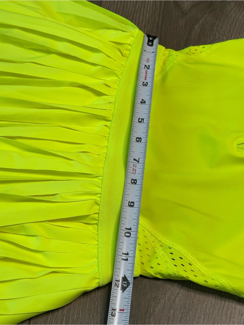 Wilson Winning Pleated 1/2 Zip Mock Neck Tennis Mini Dress Neon Yellow Size XS - Picture 8 of 9